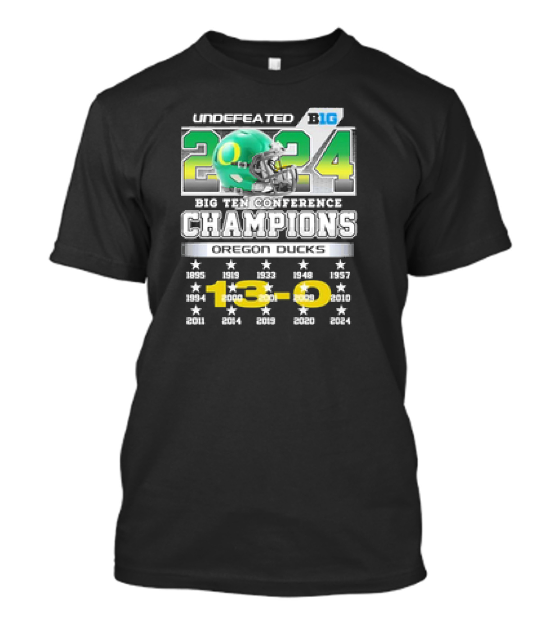 Undefeated 2024 Big Ten Conference Champions Oregon Ducks 13-0 T-Shirt
