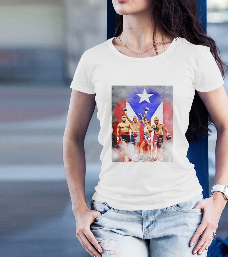 Amanda Serrano Puerto Rican Boxing Legends With Flag T-Shirt