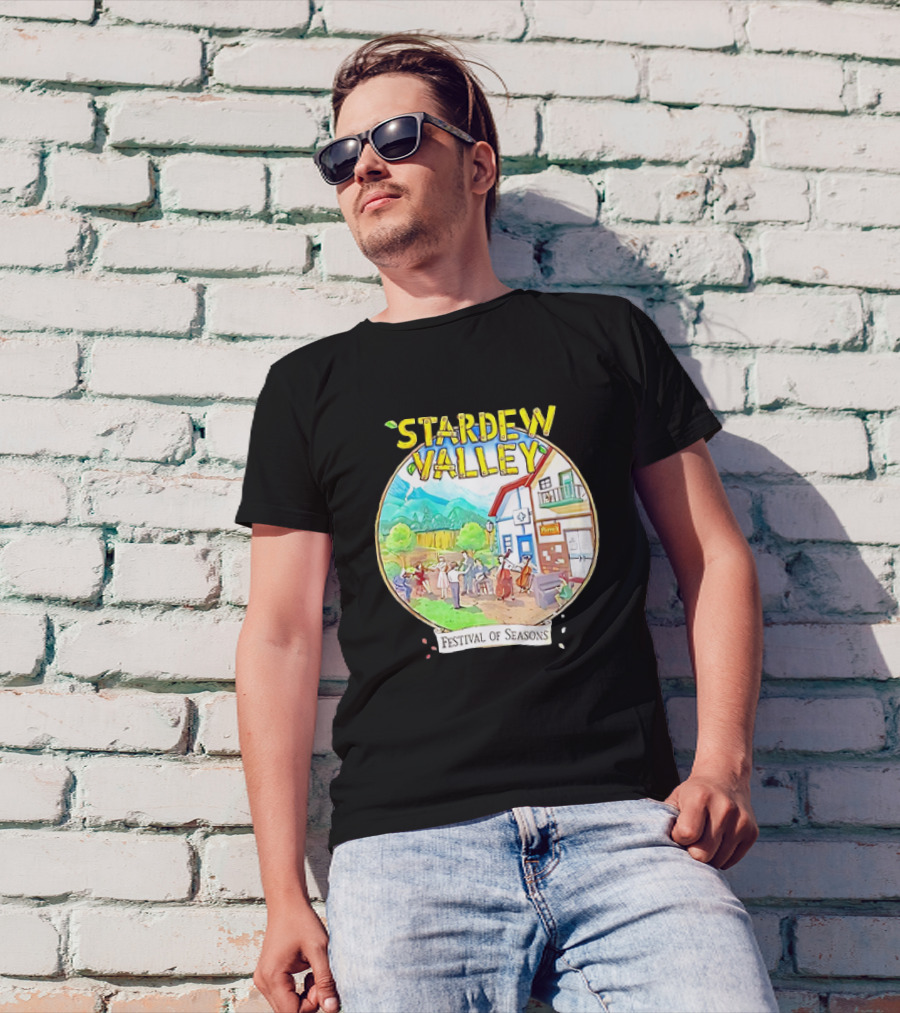 Stardew Valley Festival Of Seasons Pelican Town Celebration Scene T-Shirt