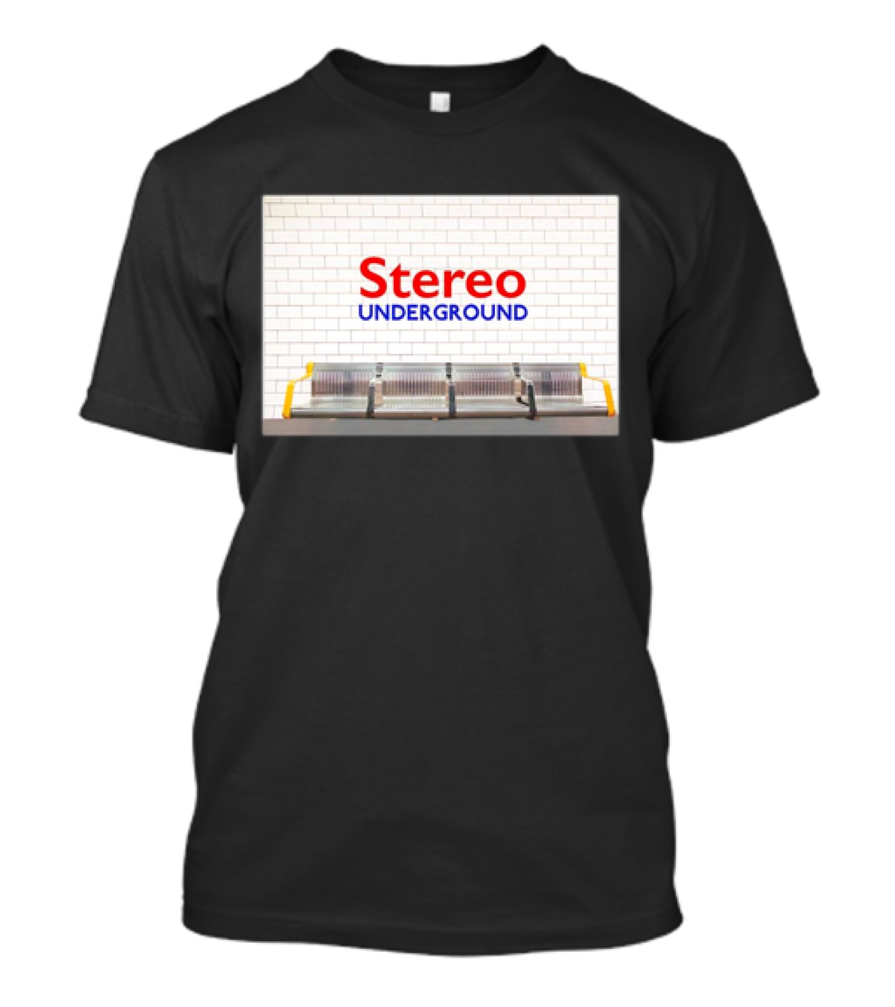 Stereo Underground Subway Station Wall Bench T-Shirt