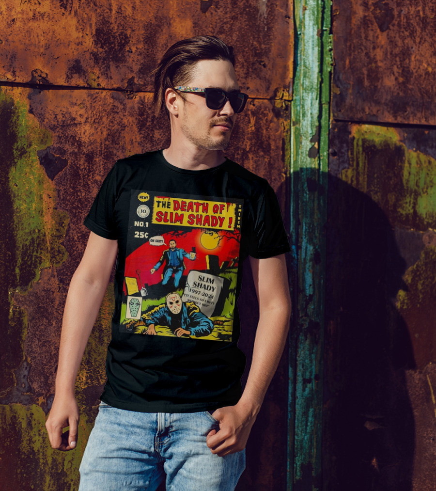 The Death Of Slim Shady 1997-2024 Eminem Comic Cover No.1 T-Shirt