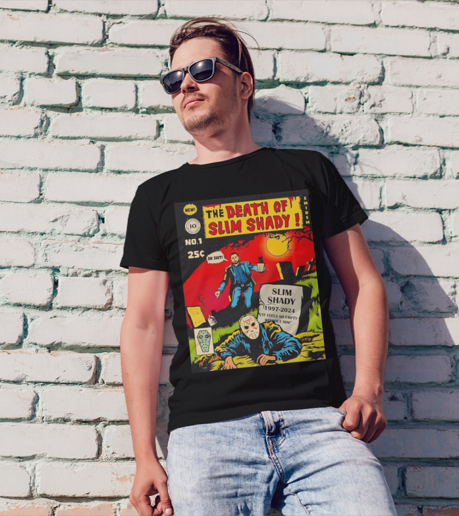 The Death Of Slim Shady 1997-2024 Eminem Comic Cover No.1 T-Shirt