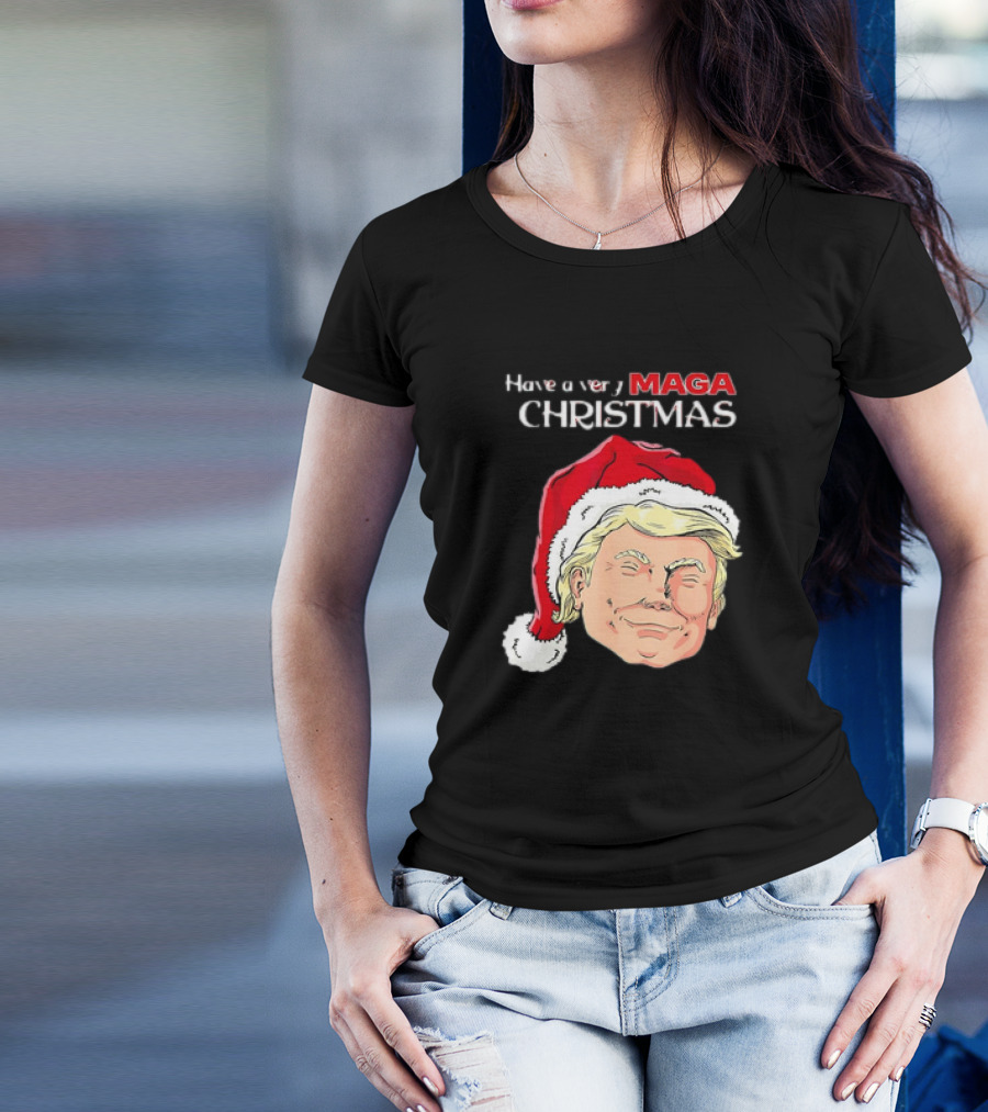 Have A Very MAGA Christmas Trump Santa Hat T-Shirt