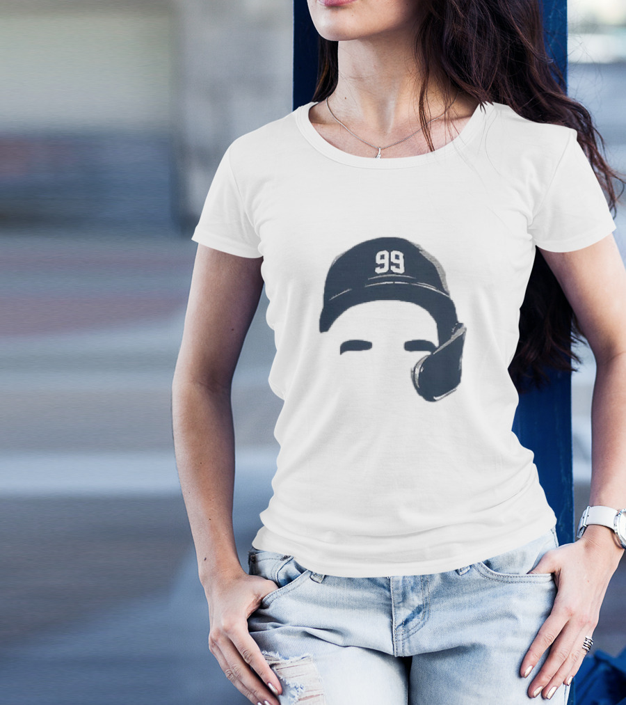 Aaron Judge New York Yankees Number 99 Blank Face Baseball Cap T-Shirt