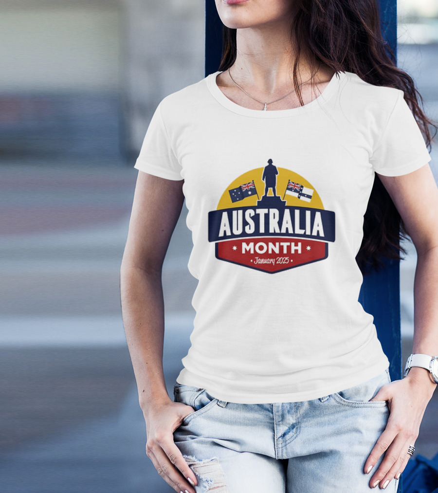 Australia Month Celebration January 2025 With Flags T-Shirt