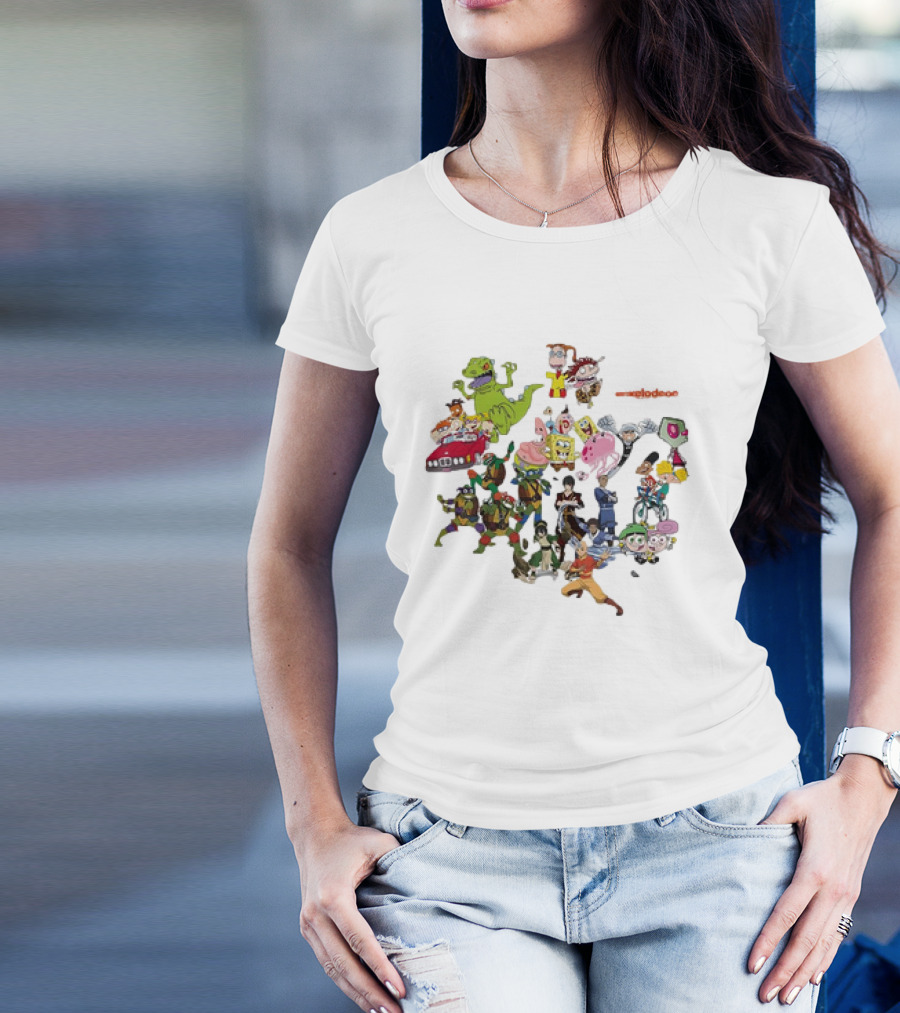 Nickelodeon San Diego Comic Con 2024 Characters TMNT SpongeBob Avatar Rugrats Fairly OddParents T-Shirt