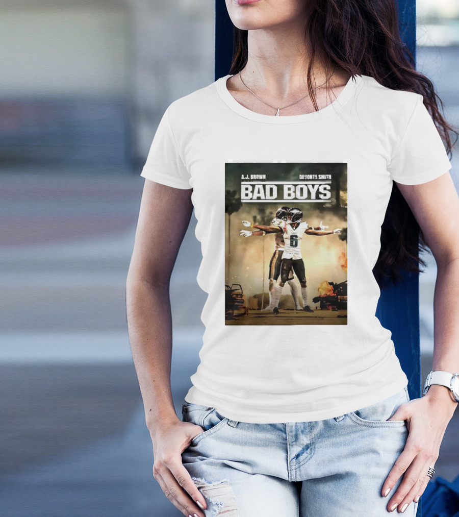 A J Brown Devonta Smith Bad Boys Football Champions T-Shirt
