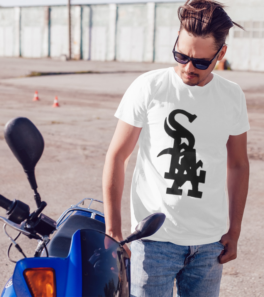 Chicago White Sox And Los Angeles Dodgers Logo Combination T-Shirt