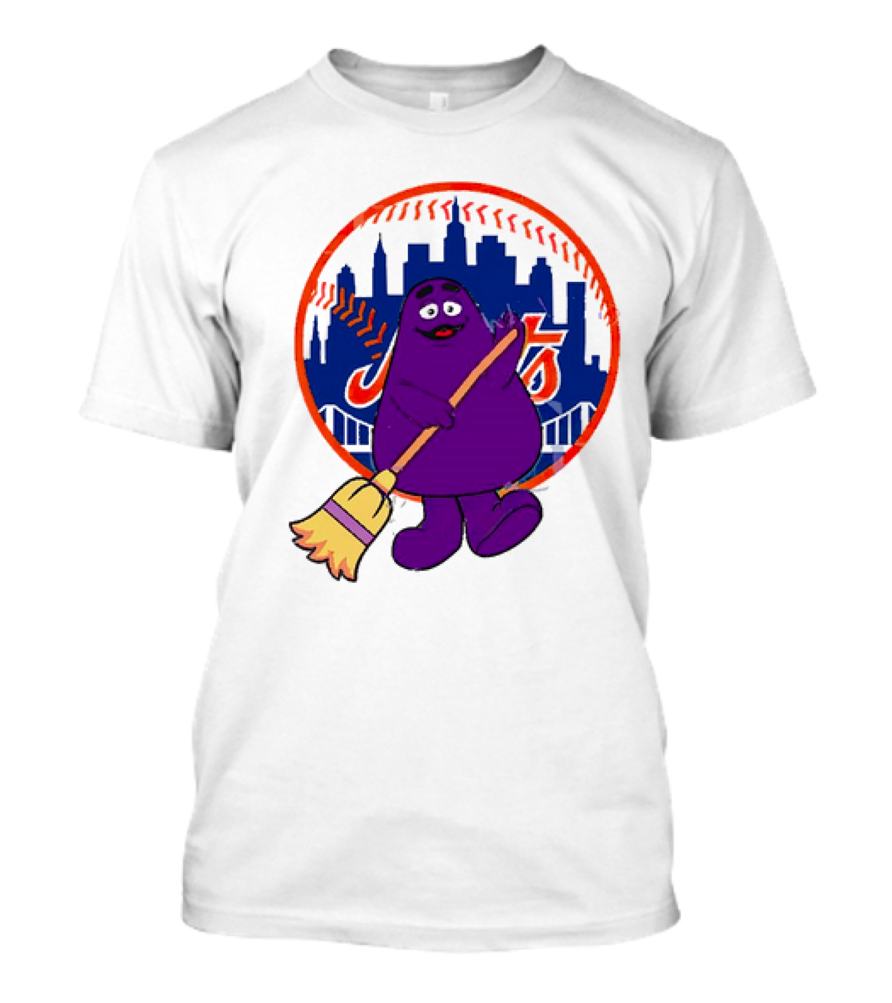 Grimace Sweep New York Mets Baseball 2024 City Skyline T-Shirt