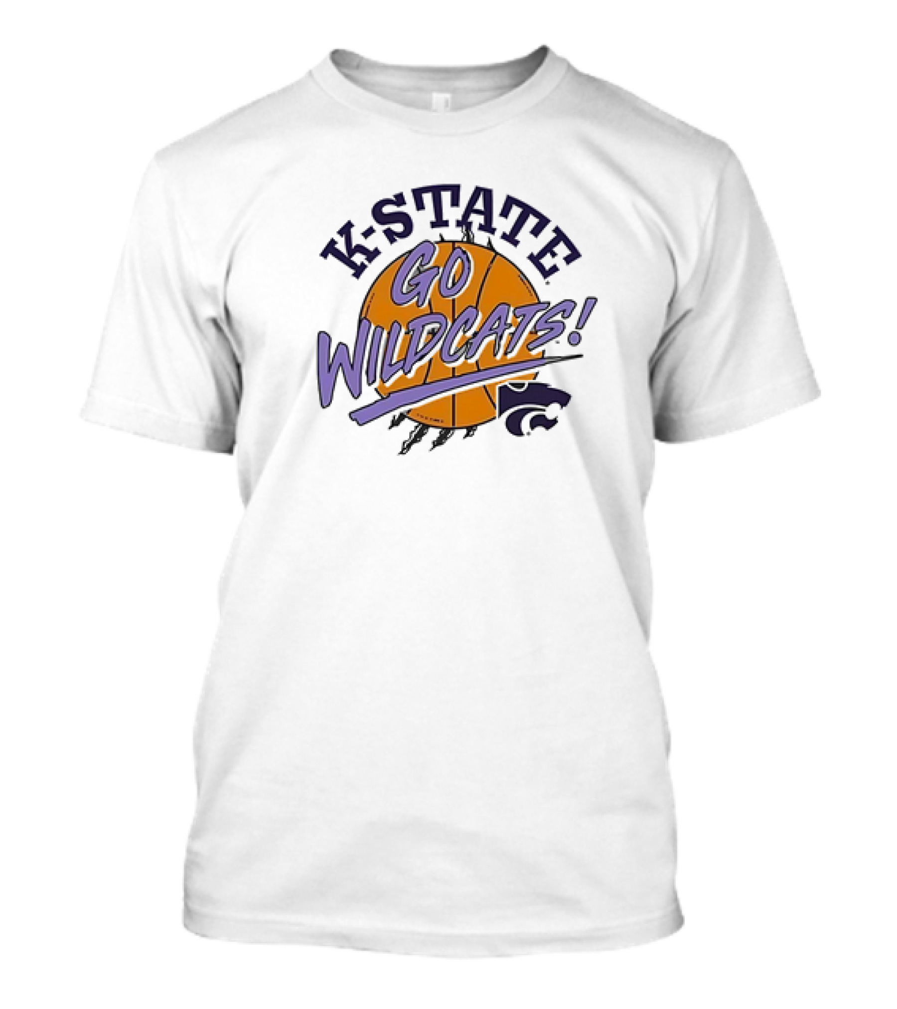 K-State Wildcats Go Wildcats Basketball Basketball And Powercat T-Shirt