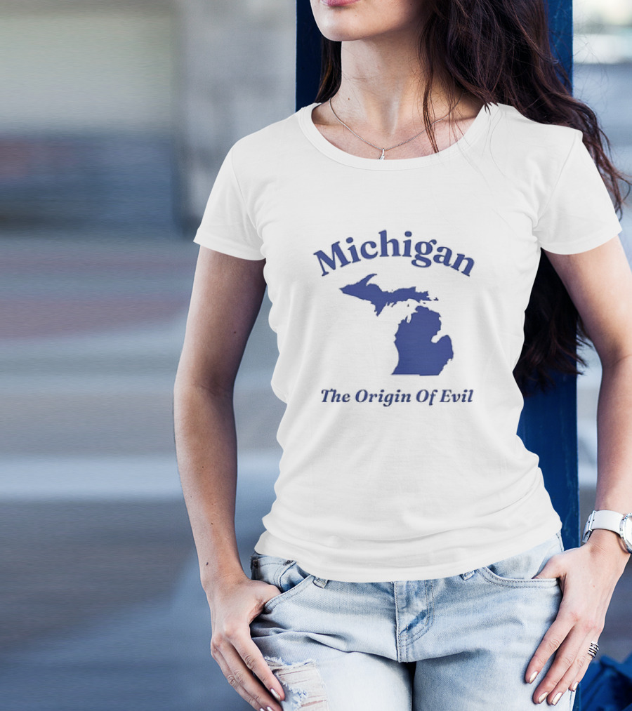 Michigan The Origin Of Evil Map T-Shirt