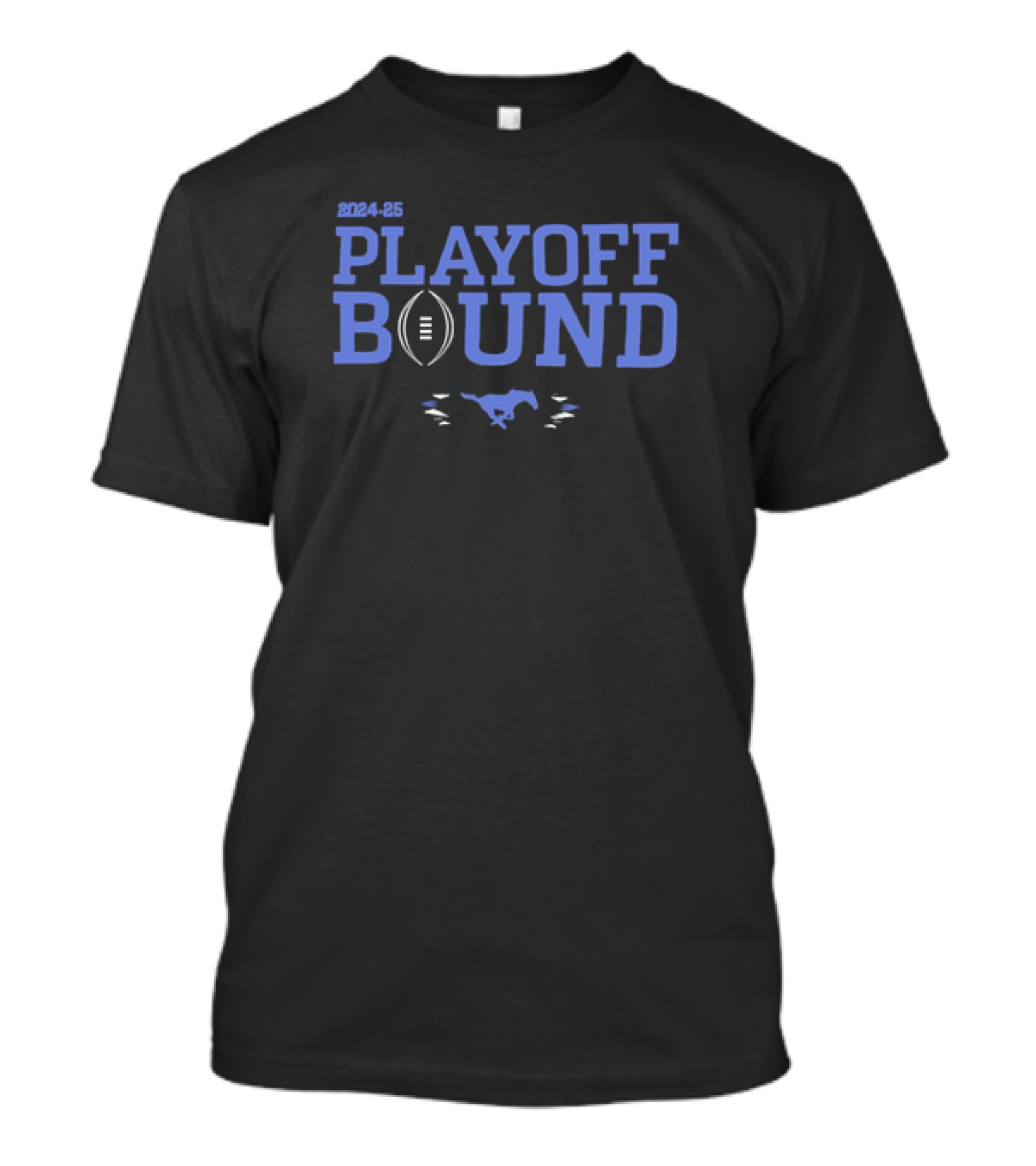SMU Mustangs 2024-25 Playoff Bound Football T-Shirt