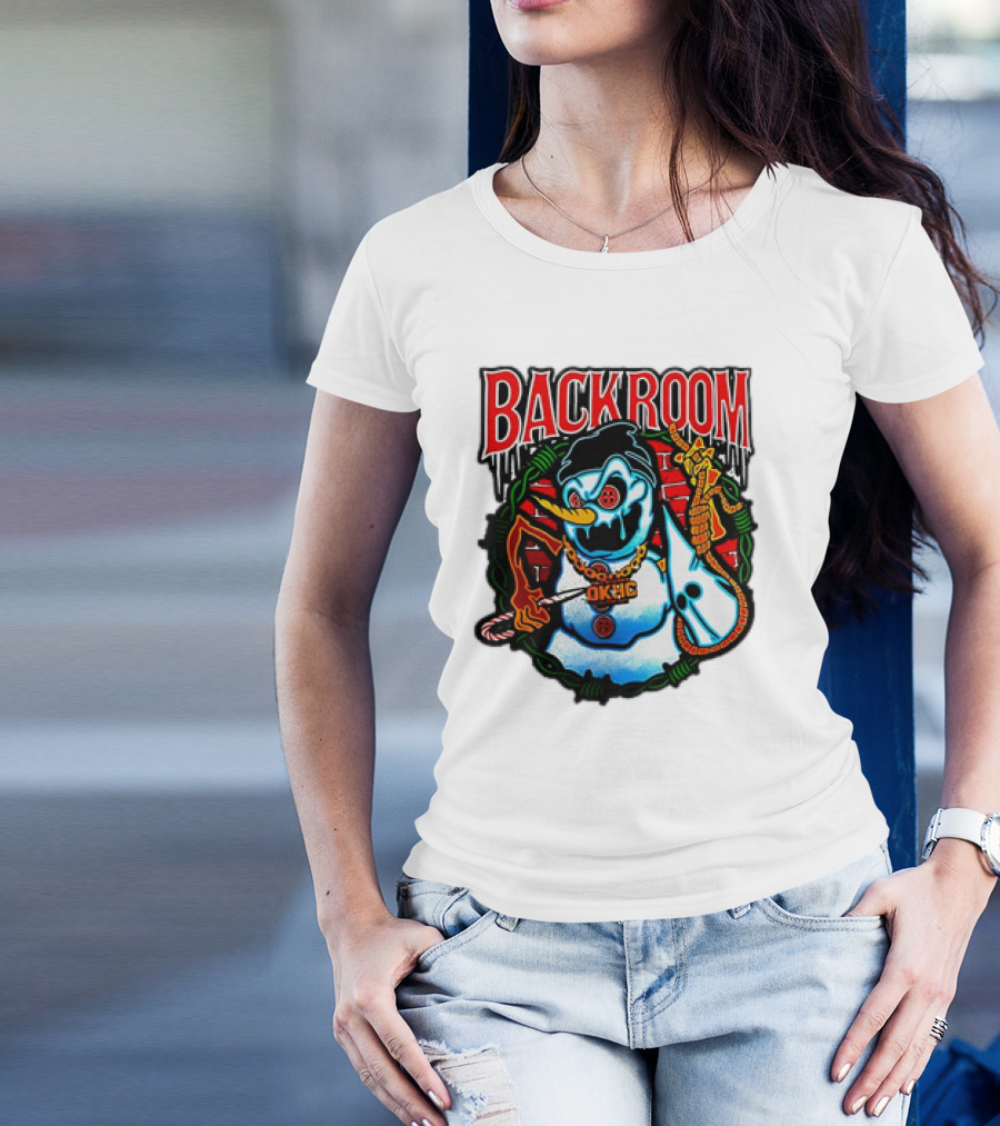 Backroom OKHC Hardcore Snowman Holiday T-Shirt