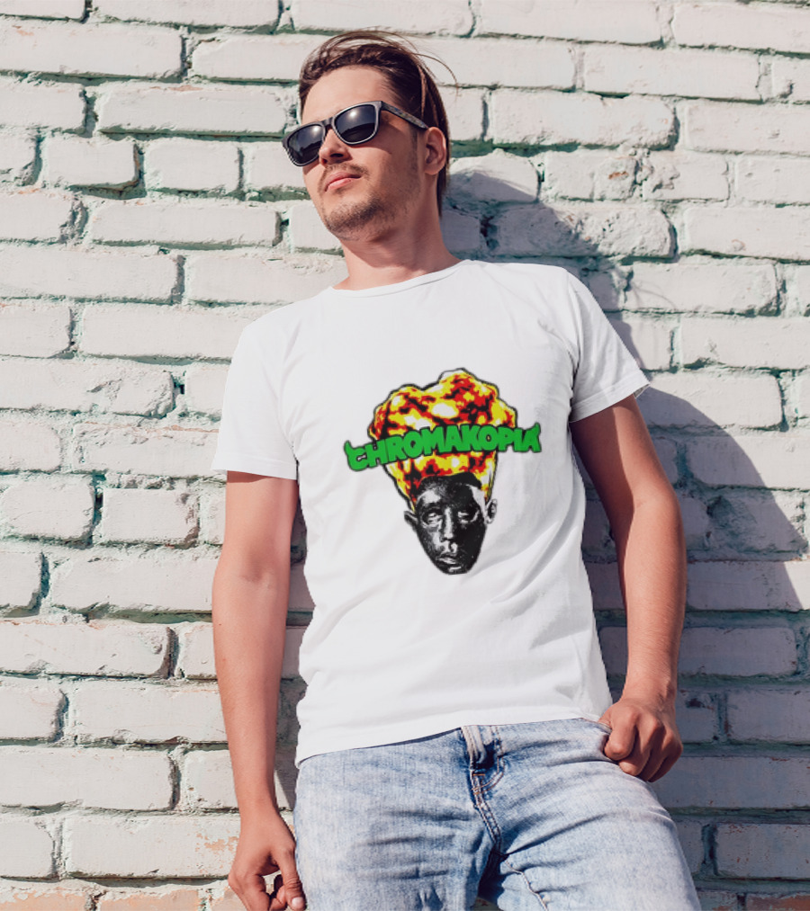 Chromakopia Flaming Head Abstract T-Shirt