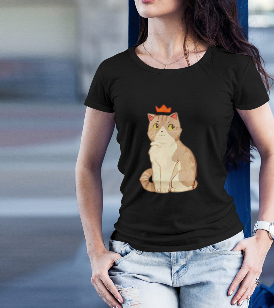 Good Times Cat With Orange Crown T-Shirt