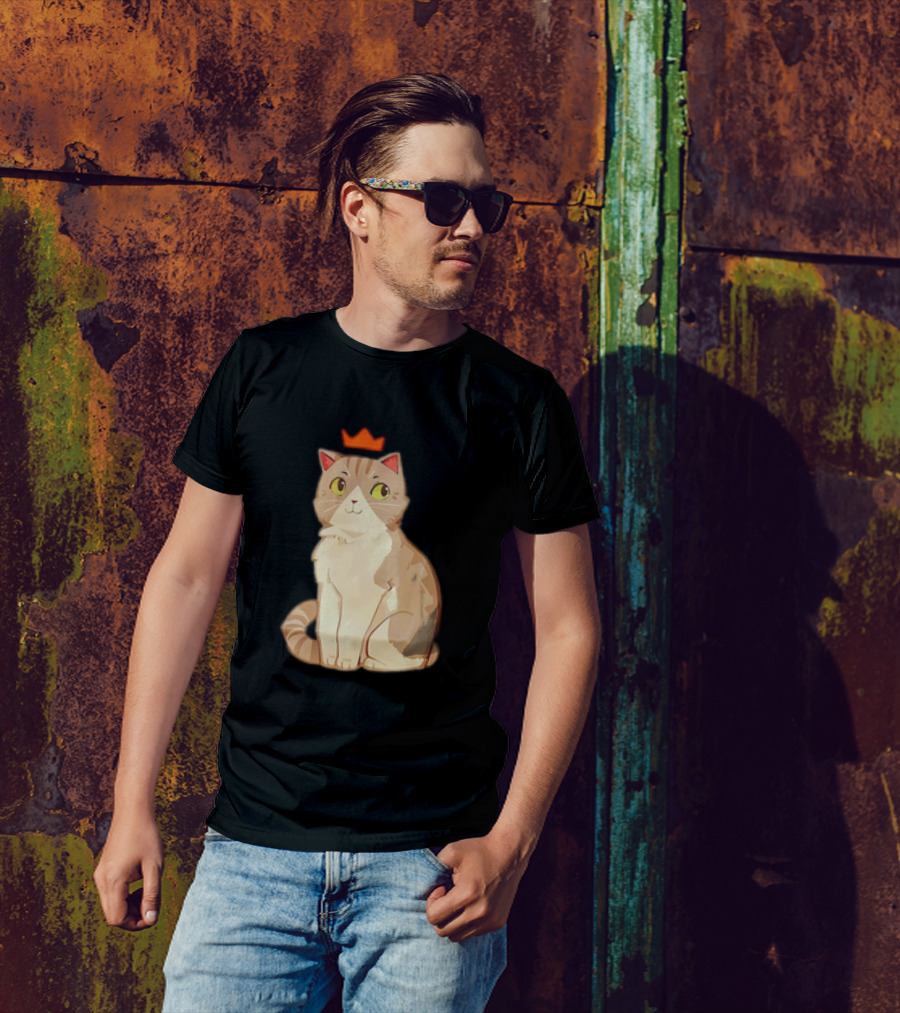 Good Times Cat With Orange Crown T-Shirt