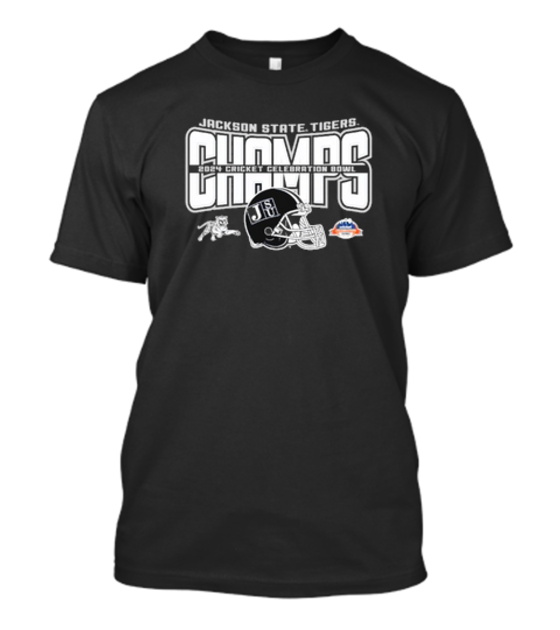 JACKSON STATE TIGERS CHAMPS 2024 CRICKET CELEBRATION BOWL FOOTBALL HELMET TIGER T-Shirt