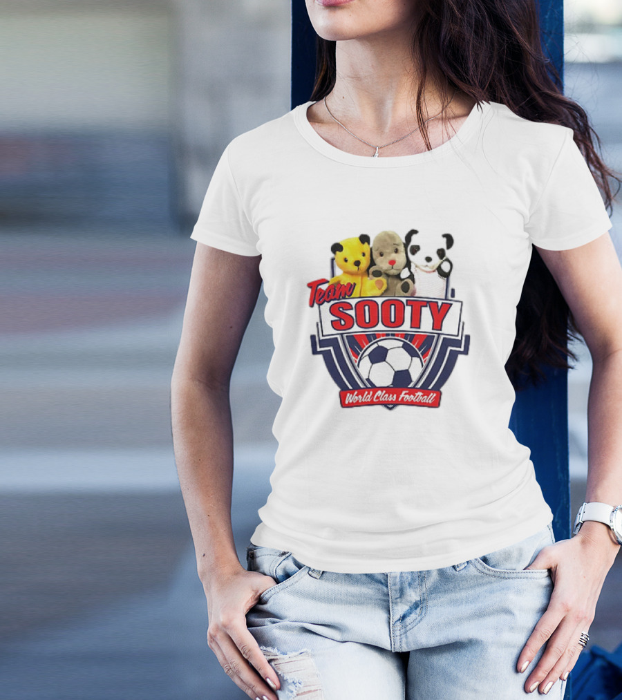 Team Sooty World Class Football Soccer Badge Trio T-Shirt