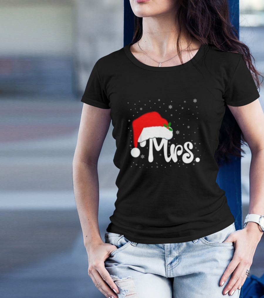 Mrs Santa Claus Christmas Matching Couples T-Shirt