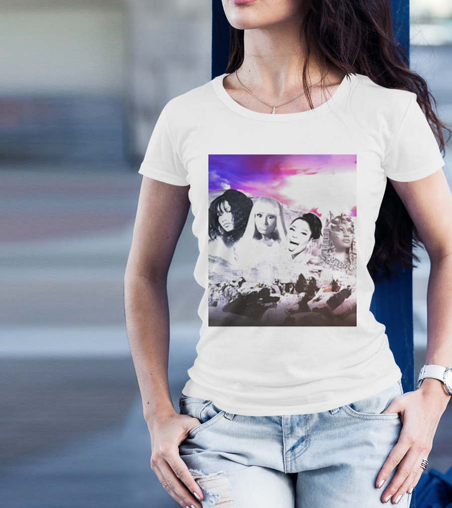 Kingkongkenn My Female Rap Mount Rushmore Nicki Minaj And Rihanna T-Shirt