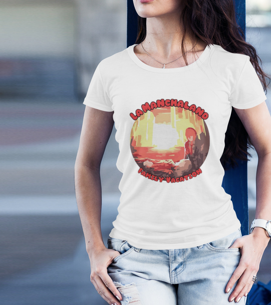 La Manchaland Family Vacation Sci-Fi Adventure Scene T-Shirt