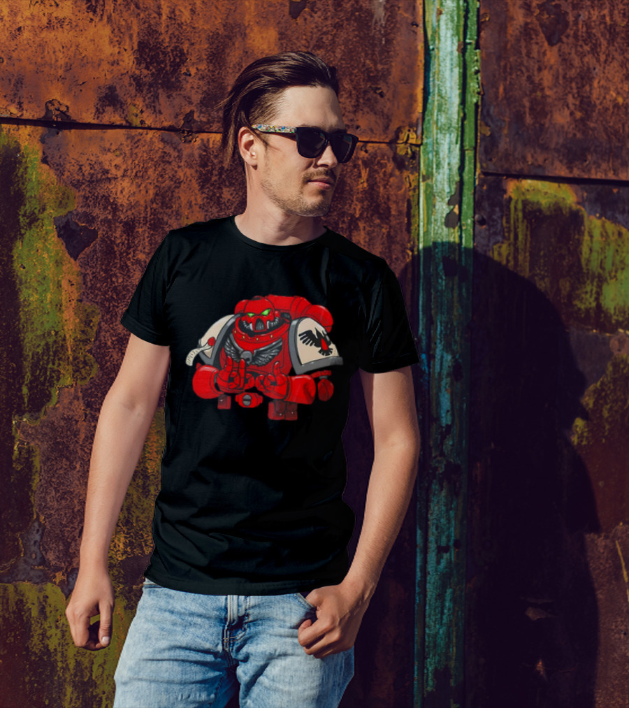 Be Positive Thieving Magpie Knight Space Marine Winged Armor T-Shirt