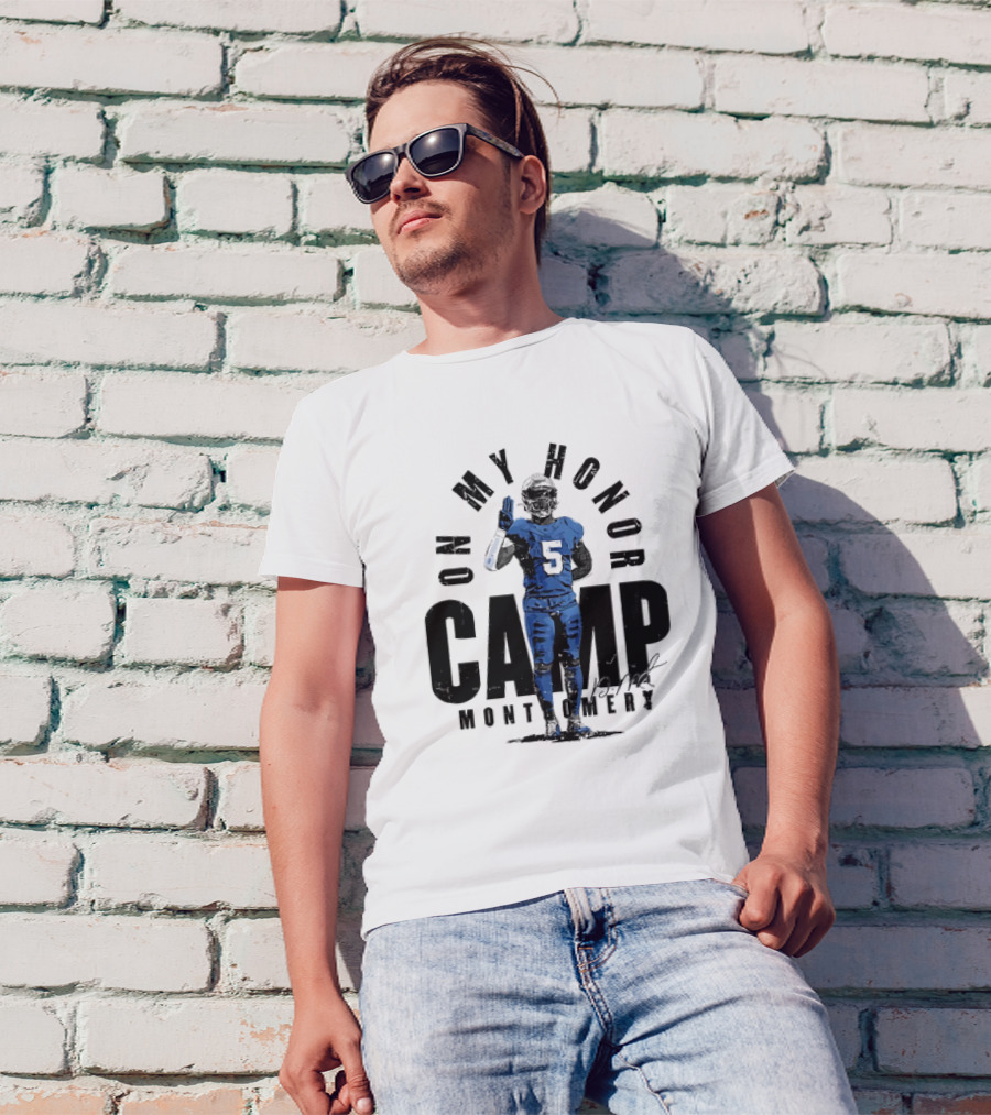 On My Honor Camp Montgomery David Montgomery Signature 5 Football Player T-Shirt