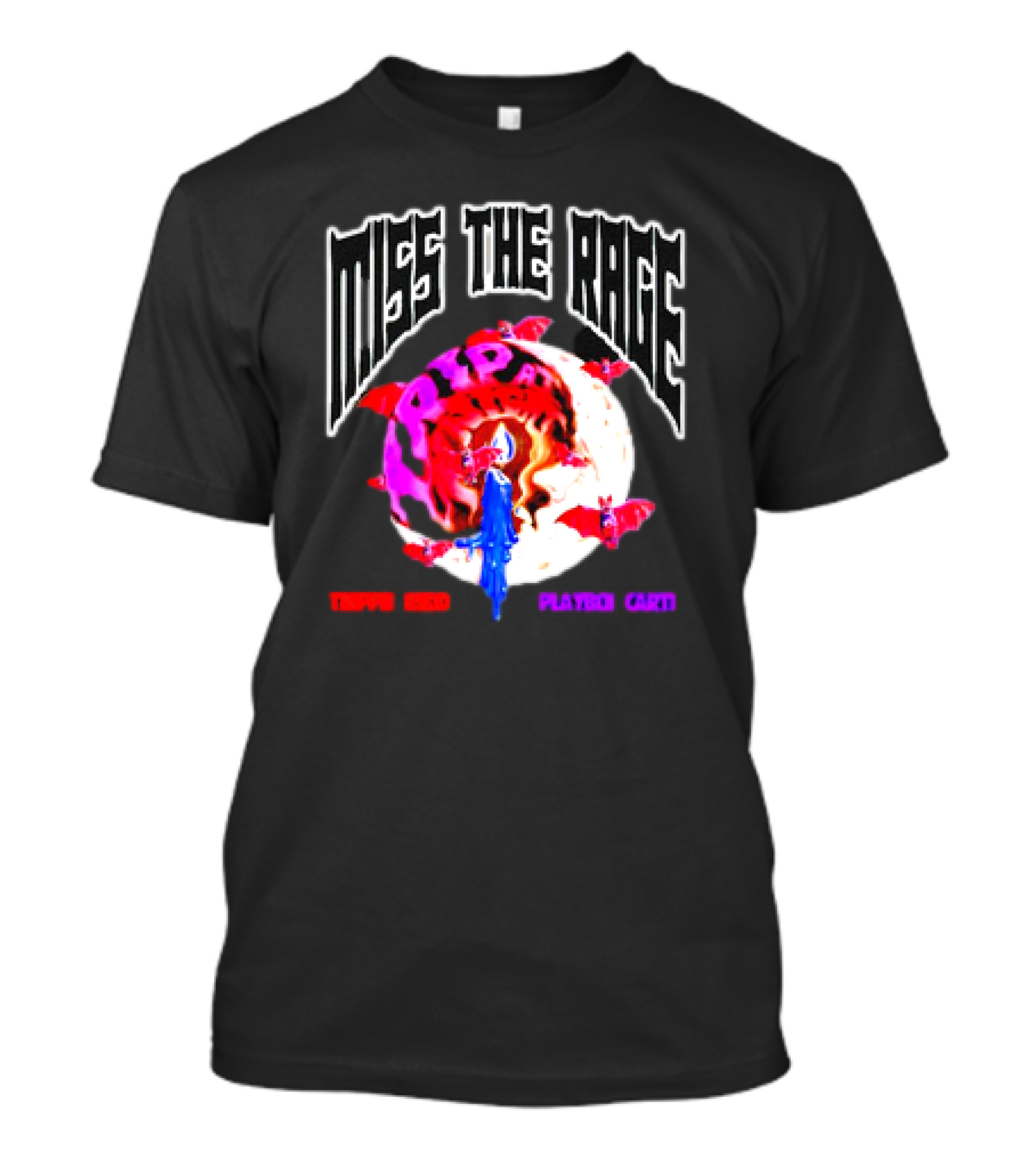Miss The Rage Trip At Knight Trippie Redd Playboi Carti Lunar Bat Vision T-Shirt