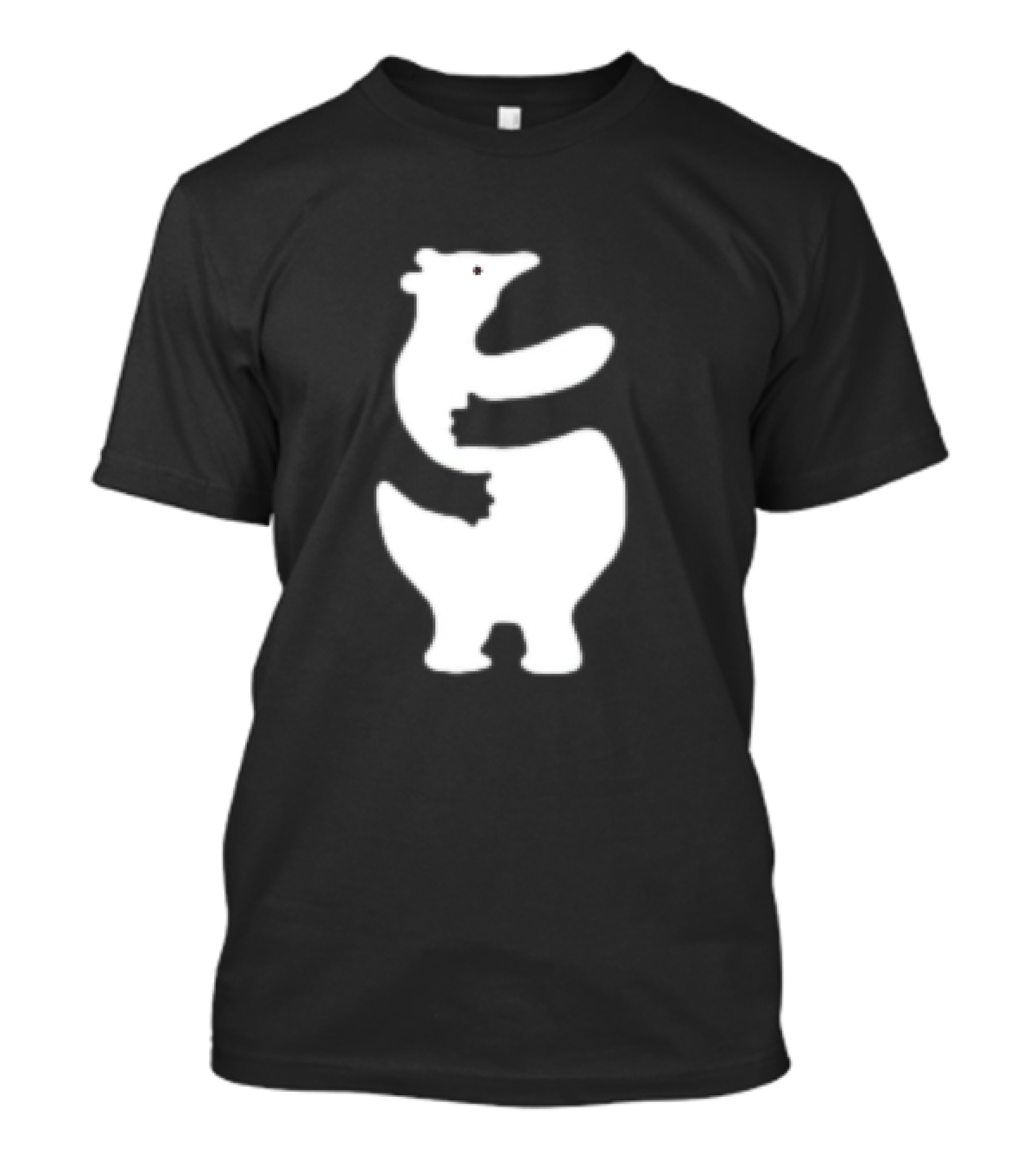 Polar Bear Hug Embrace Silhouette Funny T-Shirt