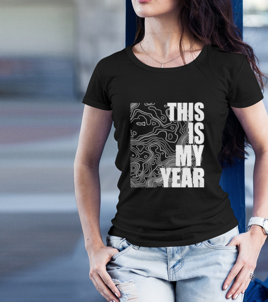 This Is My Year Ling And Lamb Collection With Topographic T-Shirt