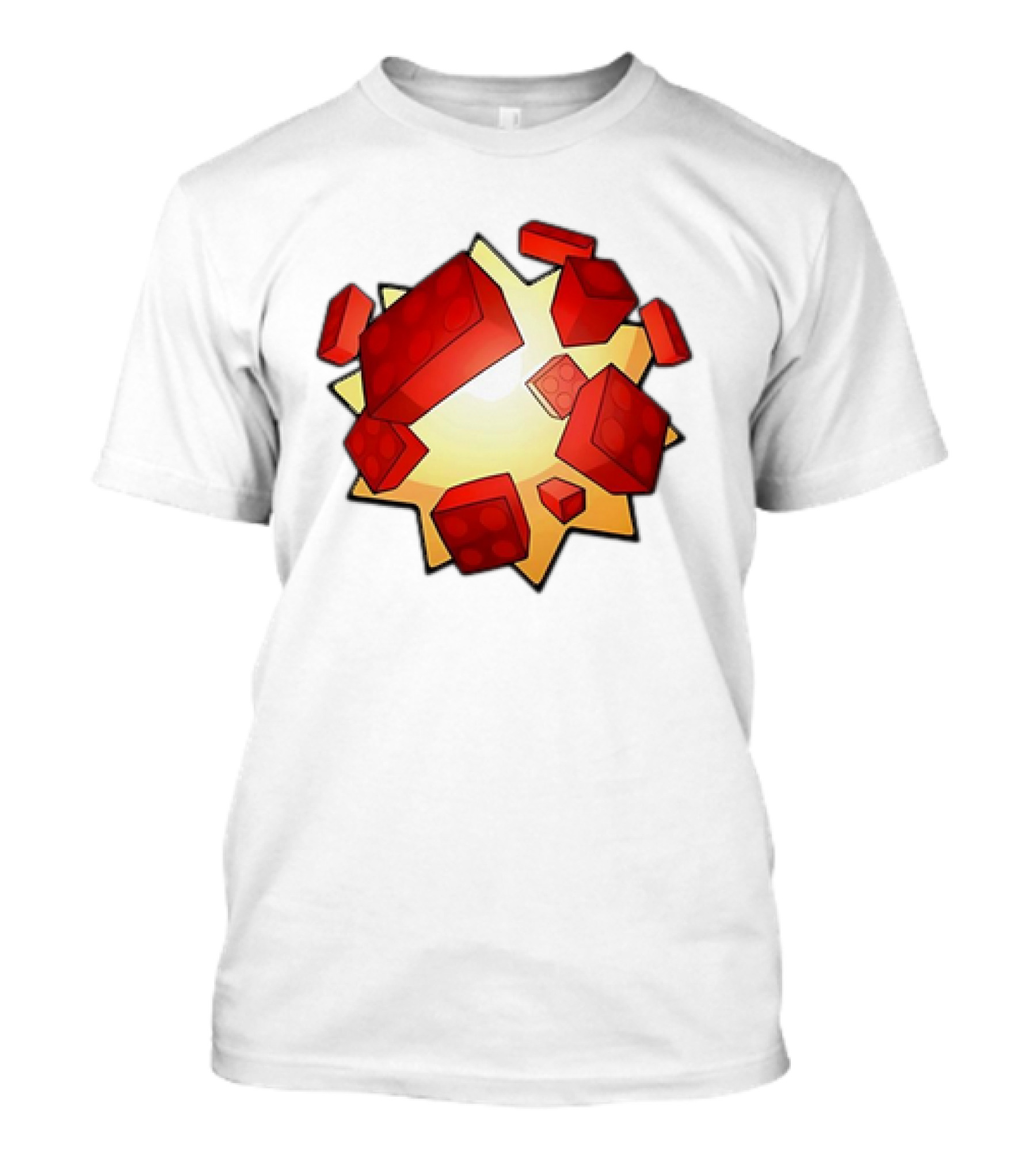 Bloxxer Left Overs Exploding Red Bricks T-Shirt
