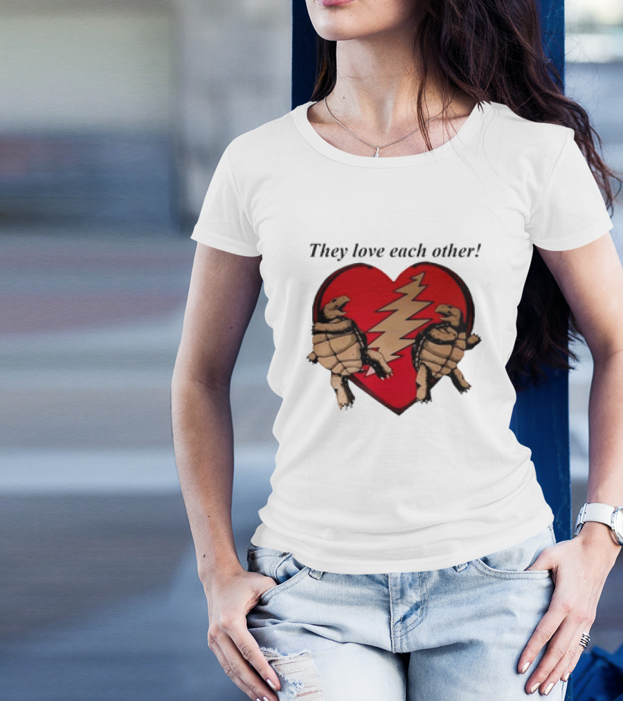 They Love Each Other Grateful Dead Heart Tortoises Valentine's Day T-Shirt