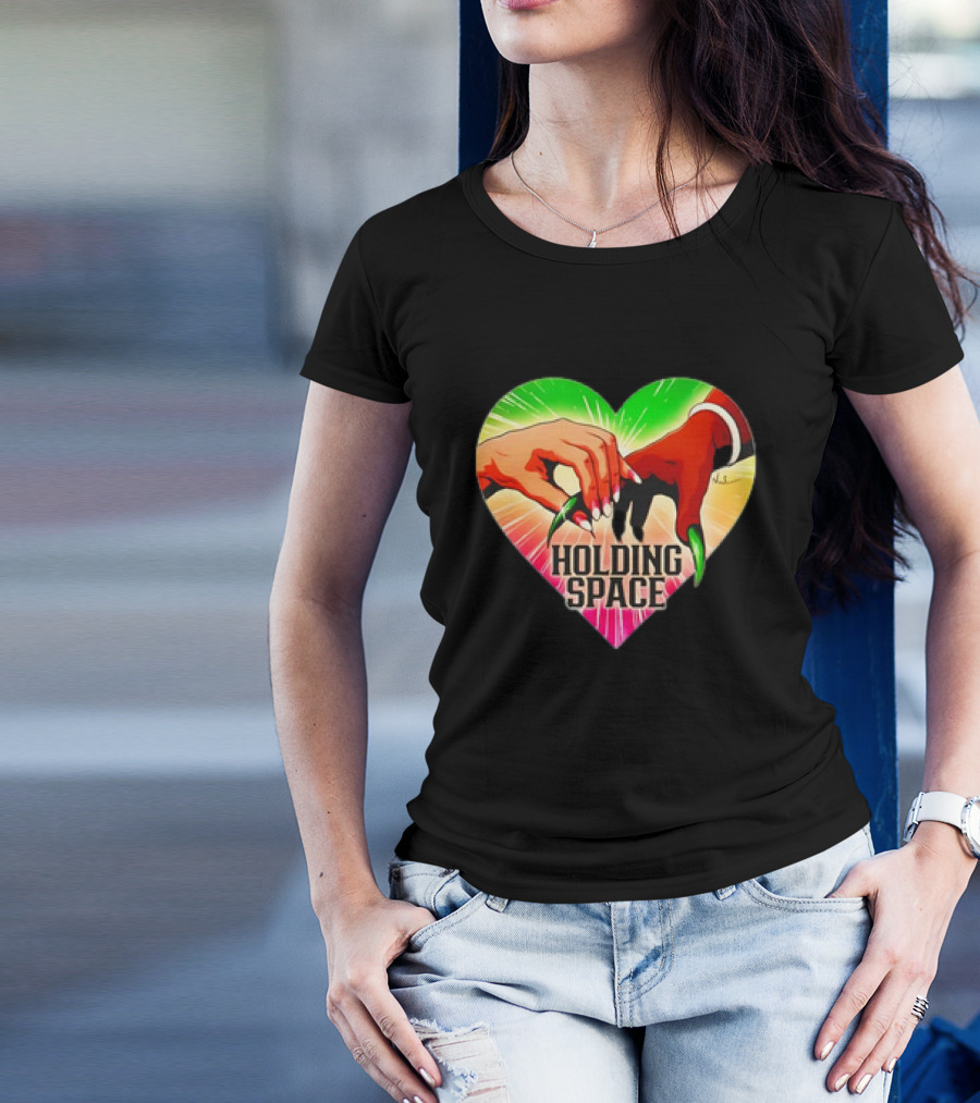 Ariana Family Holding Space Heart Symbol Connection T-Shirt