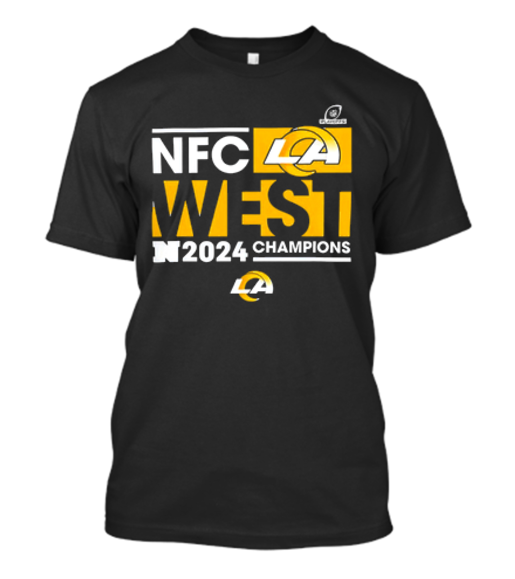 Los Angeles Rams NFC West 2024 Champions LA Logo T-Shirt
