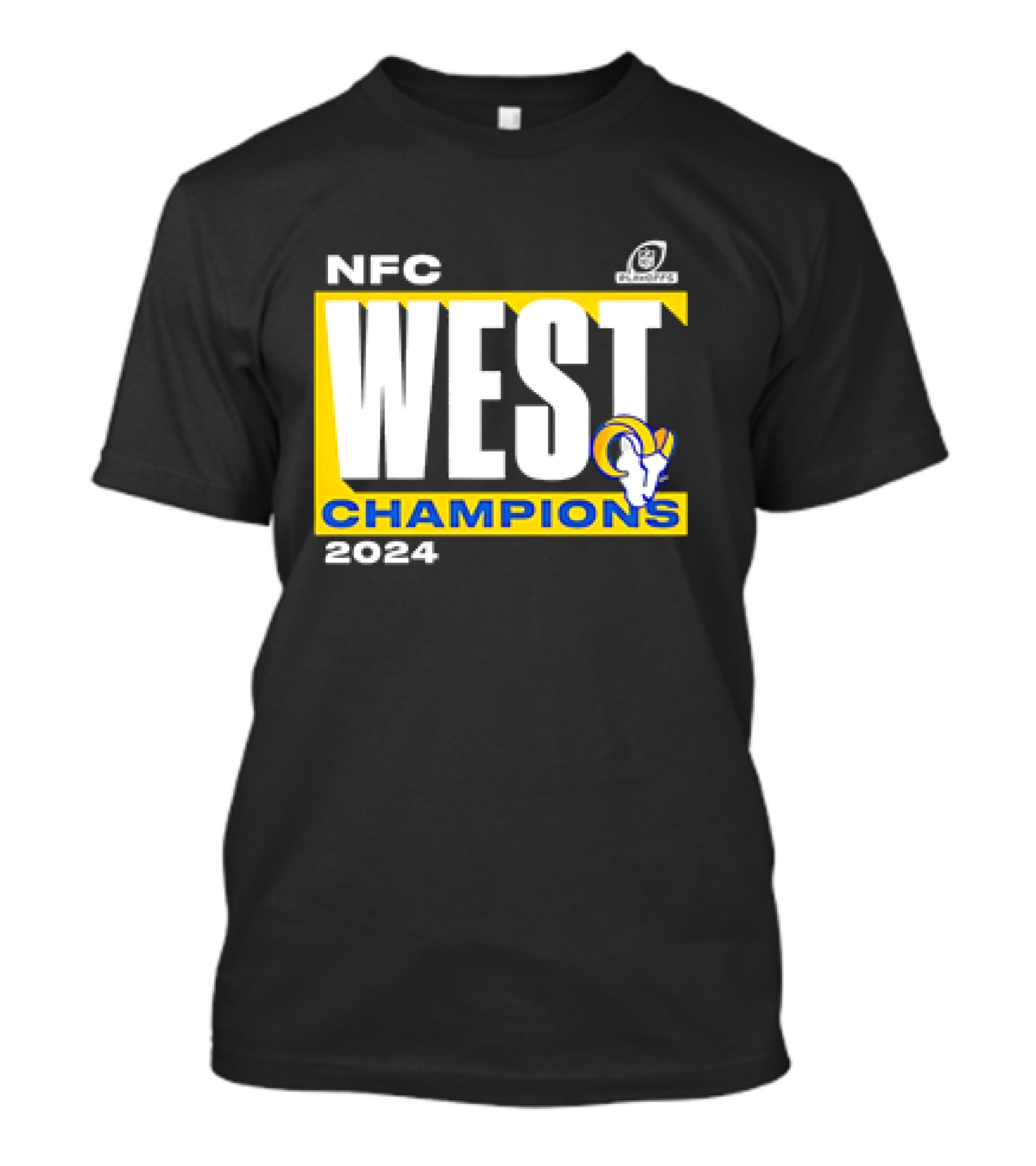 Los Angeles Rams Women's NFC West Champions 2024 NFL Playoffs T-Shirt