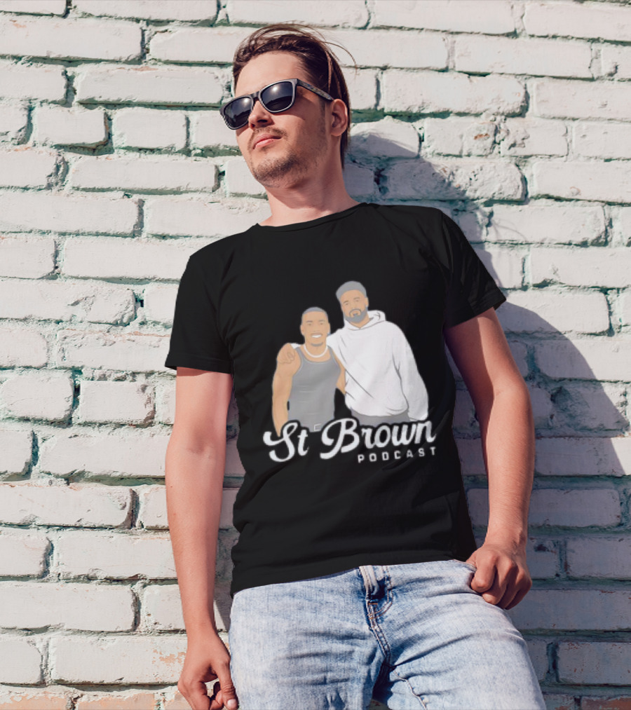 St Brown Podcast Cartoon T-Shirt
