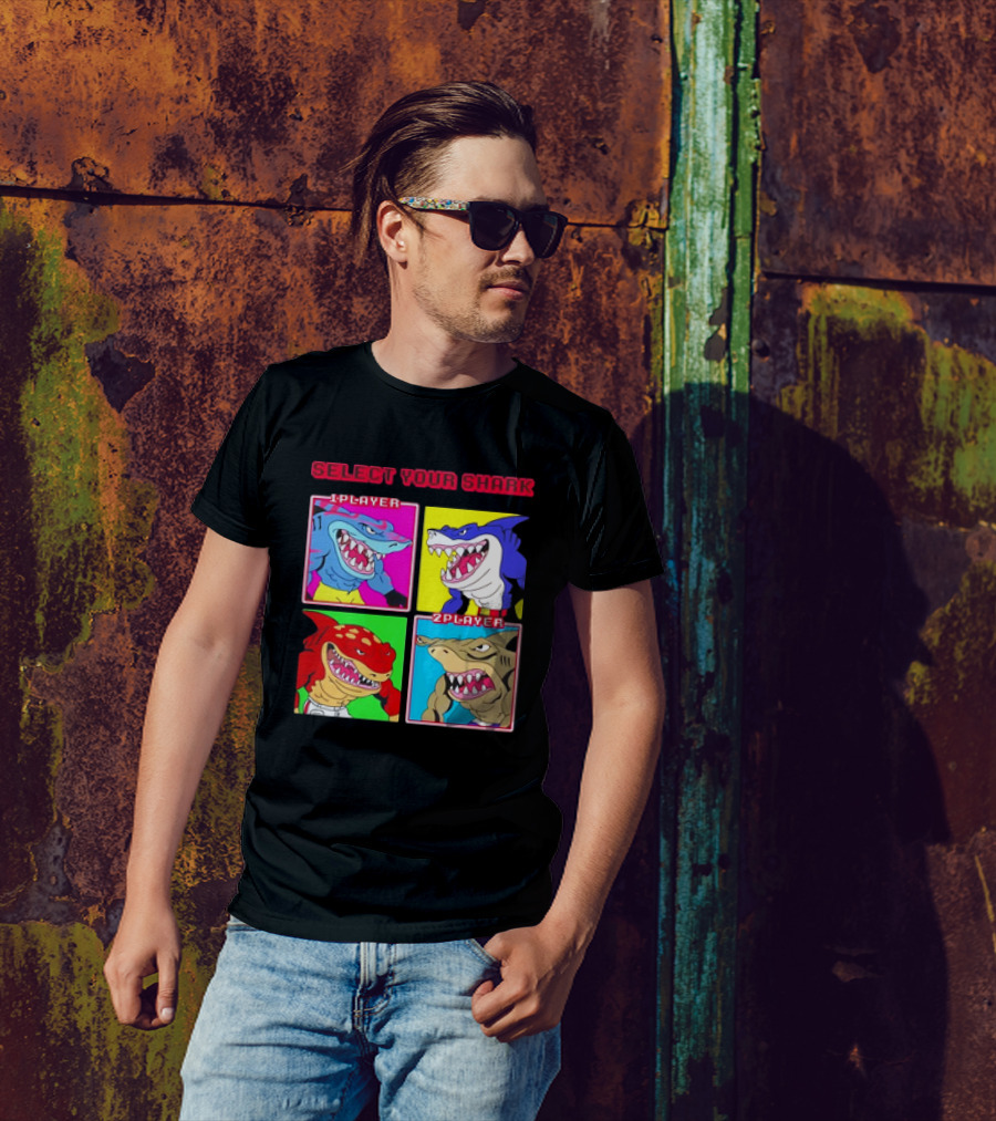 Street Sharks Select Your Shark Player Screen T-Shirt