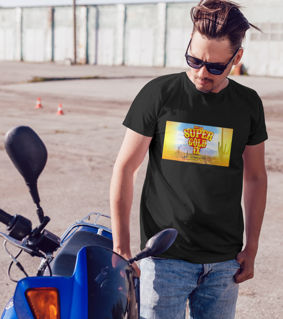 Super Gold IX Saturday February 29 Desert Sunset Event T-Shirt