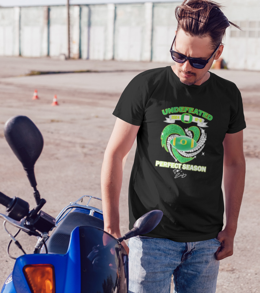 Undefeated 2024 12-0 Oregon Ducks Perfect Season Heart Diamonds T-Shirt
