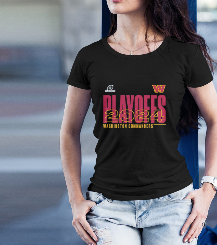 Washington Commanders NFL Playoffs 2024 Season Football T-Shirt
