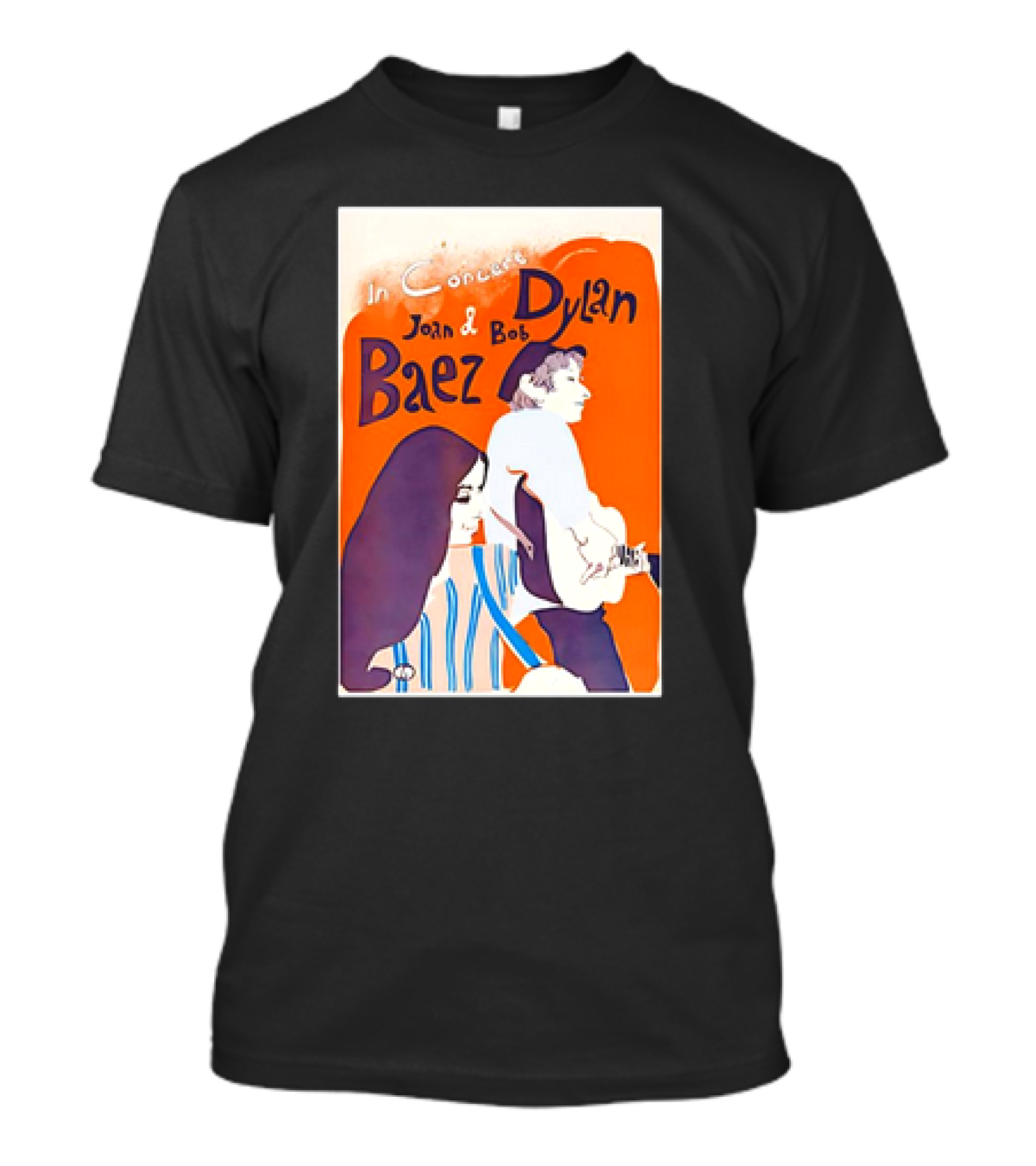 In Concert Joan And Bob Dylan Baez Vintage T-Shirt