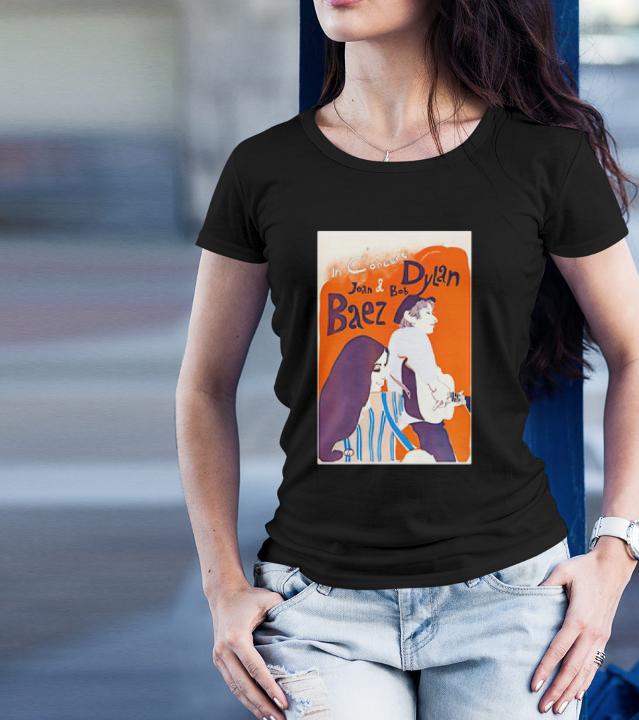 In Concert Joan And Bob Dylan Baez Vintage T-Shirt