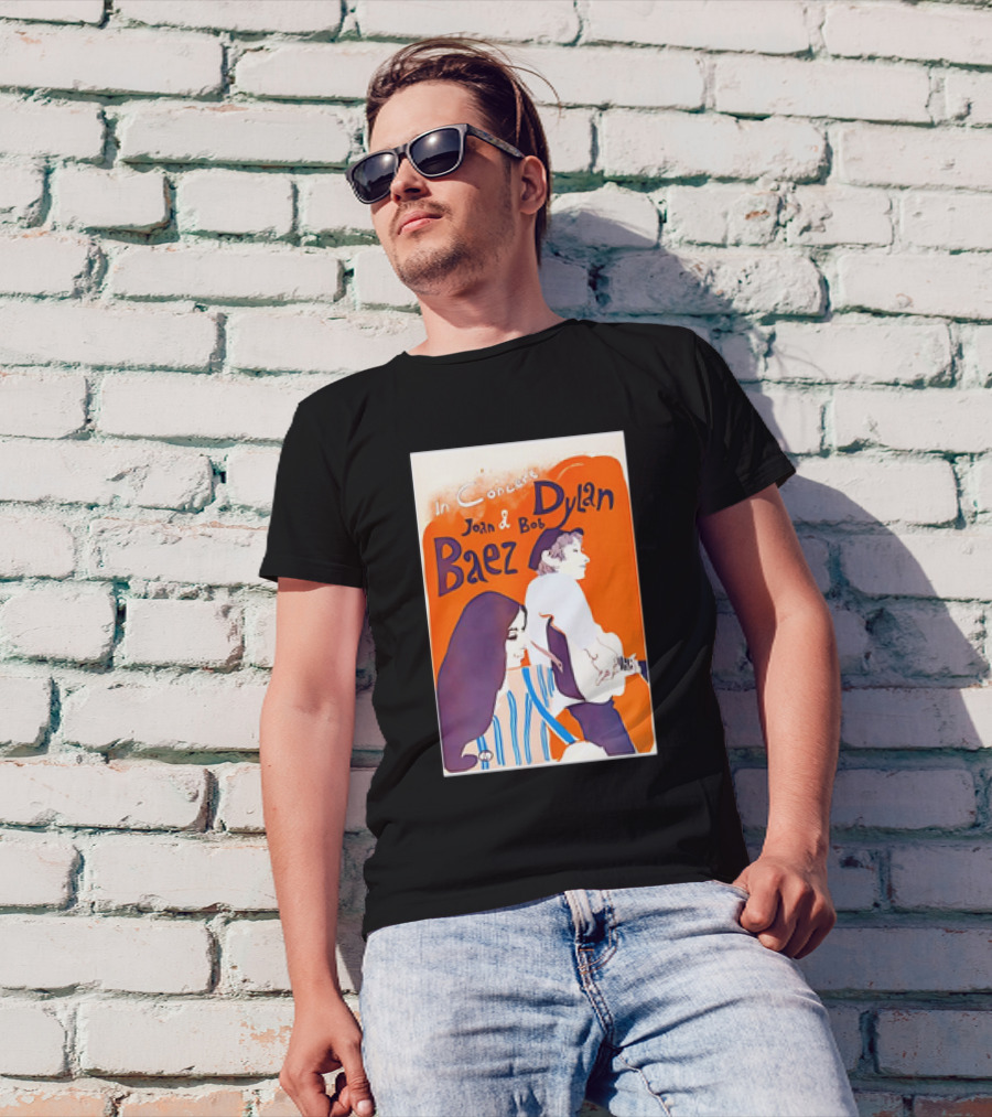 In Concert Joan And Bob Dylan Baez Vintage T-Shirt