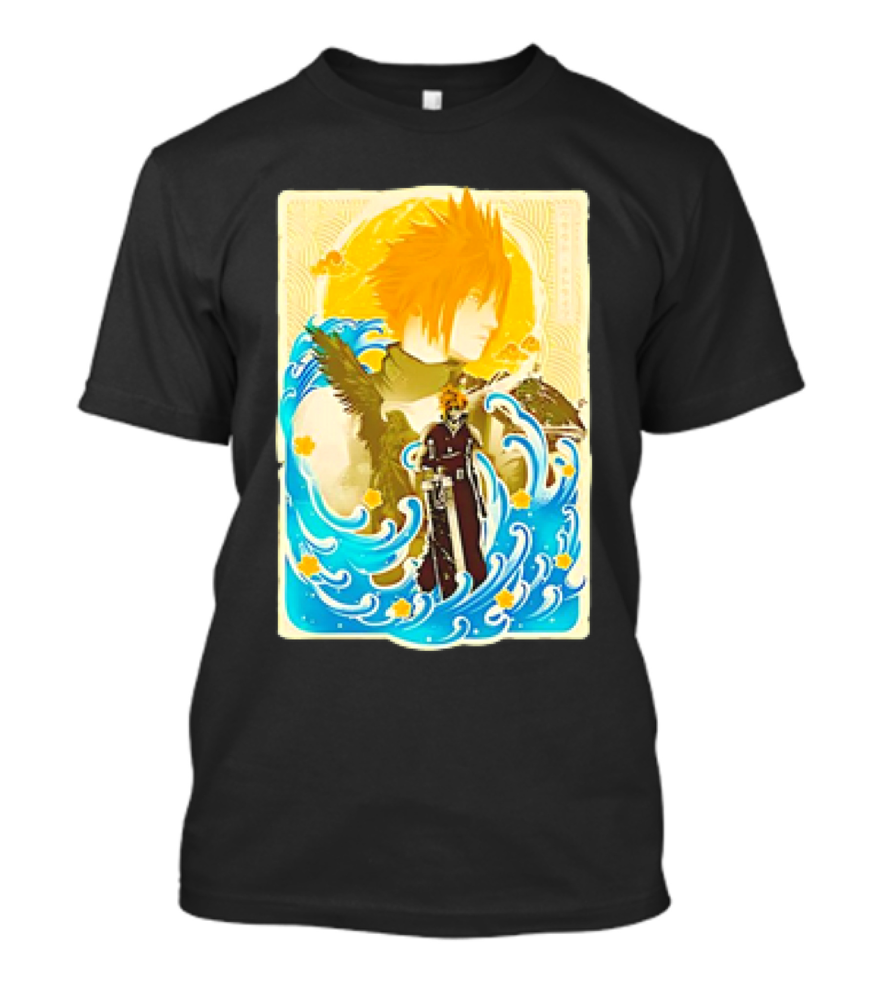 Cloud Strife Final Fantasy Great Wave Ukiyo-e T-Shirt