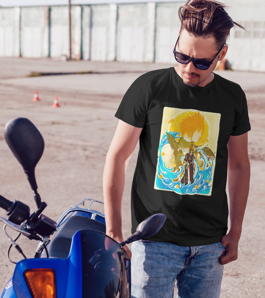 Cloud Strife Final Fantasy Great Wave Ukiyo-e T-Shirt