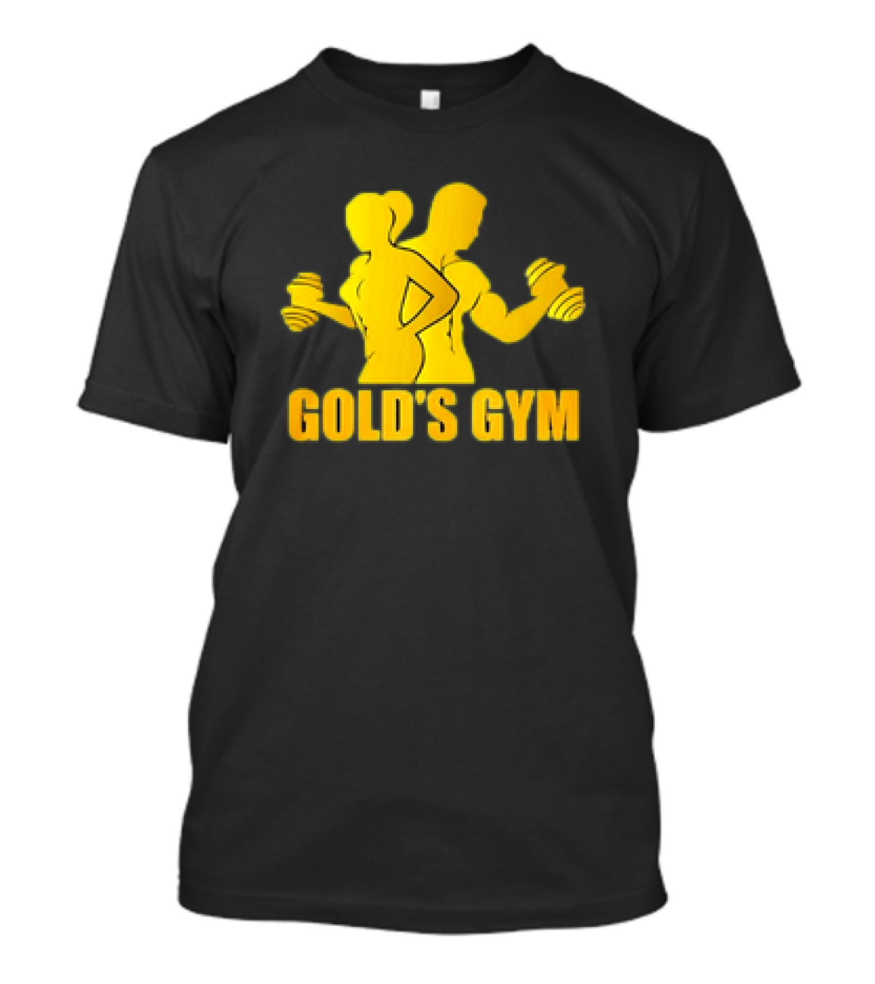 Gold's Gym Man And Woman With Dumbbells T-Shirt