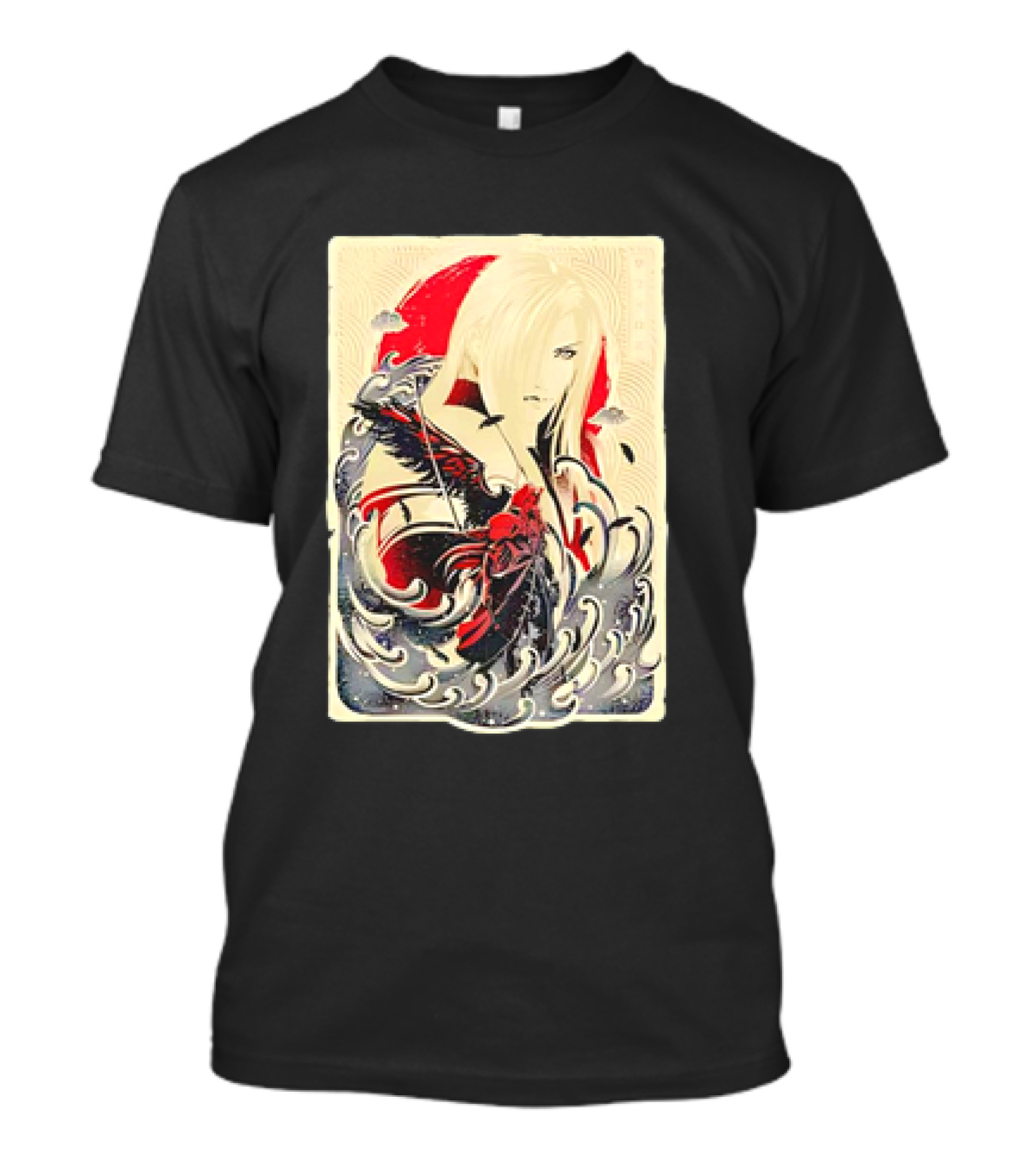 Sephiroth Final Fantasy Great Wave Inspired T-Shirt