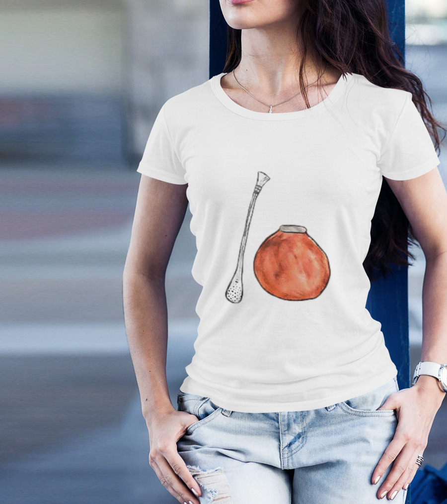 Matte And Bombilla Classic Gourd And Straw T-Shirt
