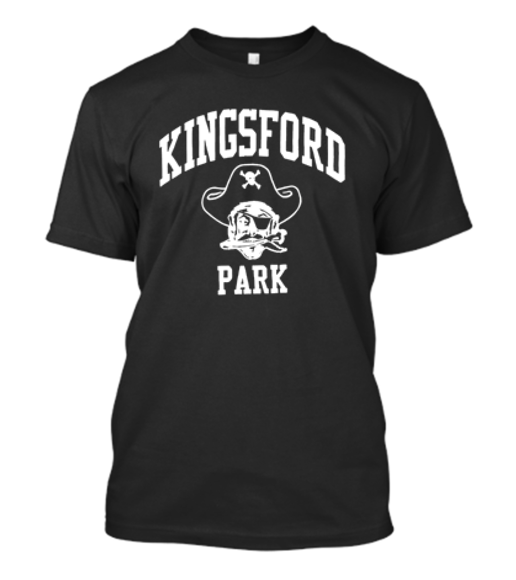 Kingsford Park Pirate Skull Logo With Crossbones T-Shirt