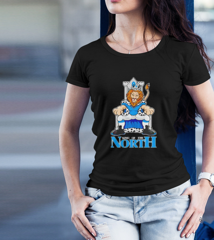 NFL Detroit Lions King Of The North Lion Throne T-Shirt